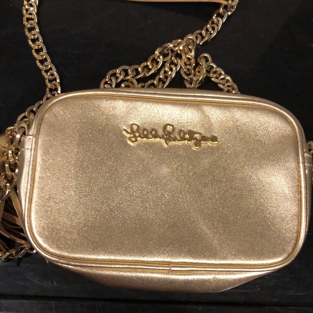 Gold Lily Pulitzer cross body bag